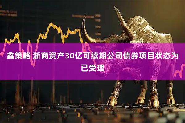 鑫策略 浙商资产30亿可续期公司债券项目状态为已受理
