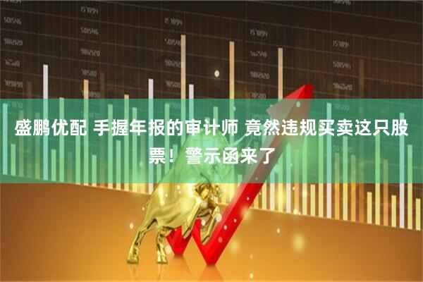 盛鹏优配 手握年报的审计师 竟然违规买卖这只股票！警示函来了