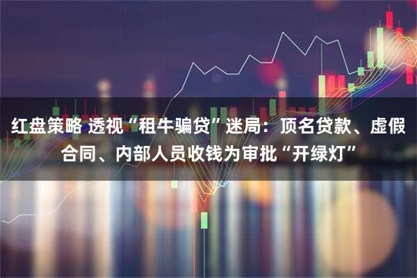 红盘策略 透视“租牛骗贷”迷局：顶名贷款、虚假合同、内部人员收钱为审批“开绿灯”